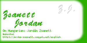 zsanett jordan business card